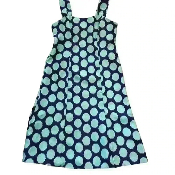Dana Kay Midi Dress Size 10 Navy w Green Polka Dot Party Brunch Shower Cocktail - Picture 6 of 8